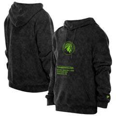 Minnesota Timberwolves Sport Night Mineral Wash Pullover Hoodie Black - NBA