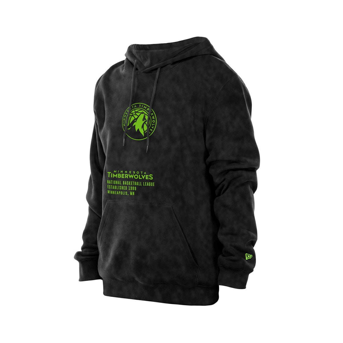 Minnesota Timberwolves Sport Night Mineral Wash Pullover Hoodie Black - NBA