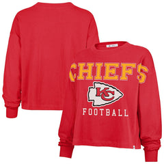 Kansas City Chiefs '47 Women's Outreach City Oversized Long Sleeve T-Shirt Red | 47 brand