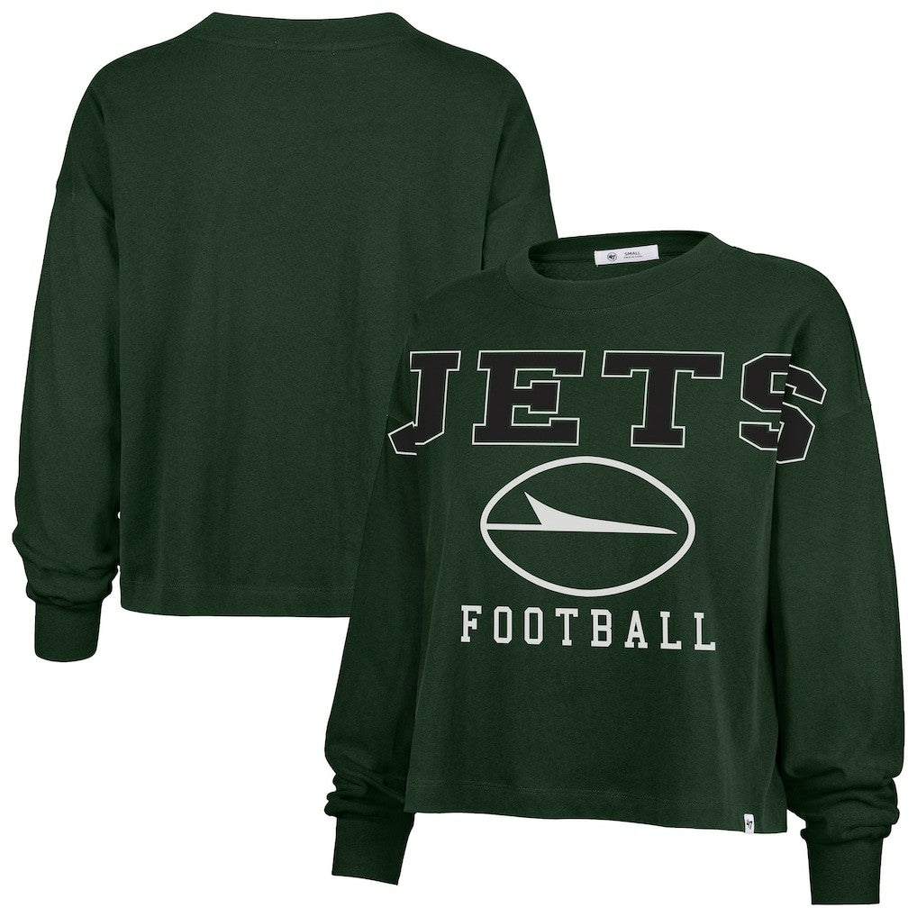 New York Jets '47 Women's Outreach City Oversized Long Sleeve T-Shirt Green | 47 brand