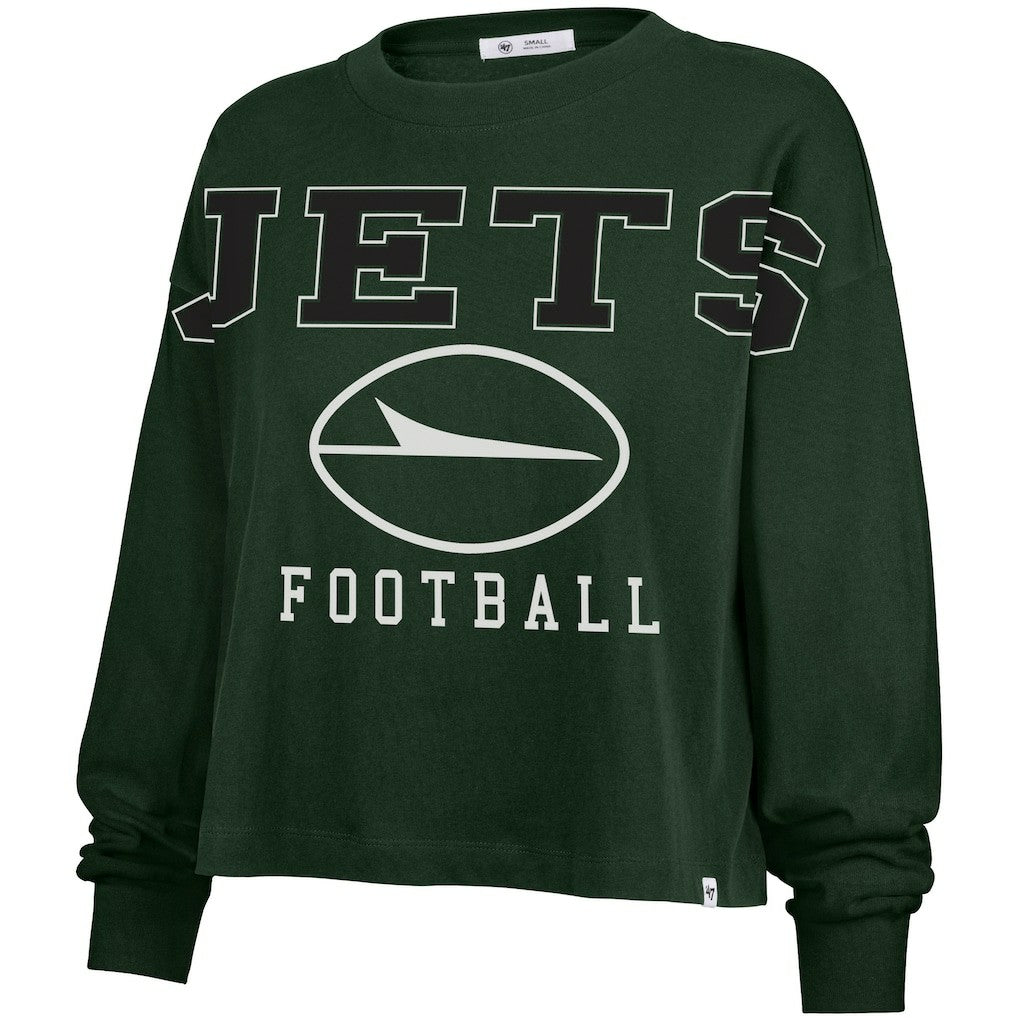 New York Jets '47 Women's Outreach City Oversized Long Sleeve T-Shirt Green | 47 brand