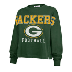 Green Bay Packers '47 Women's Outreach City Oversized Long Sleeve T-Shirt Green | 47 brand