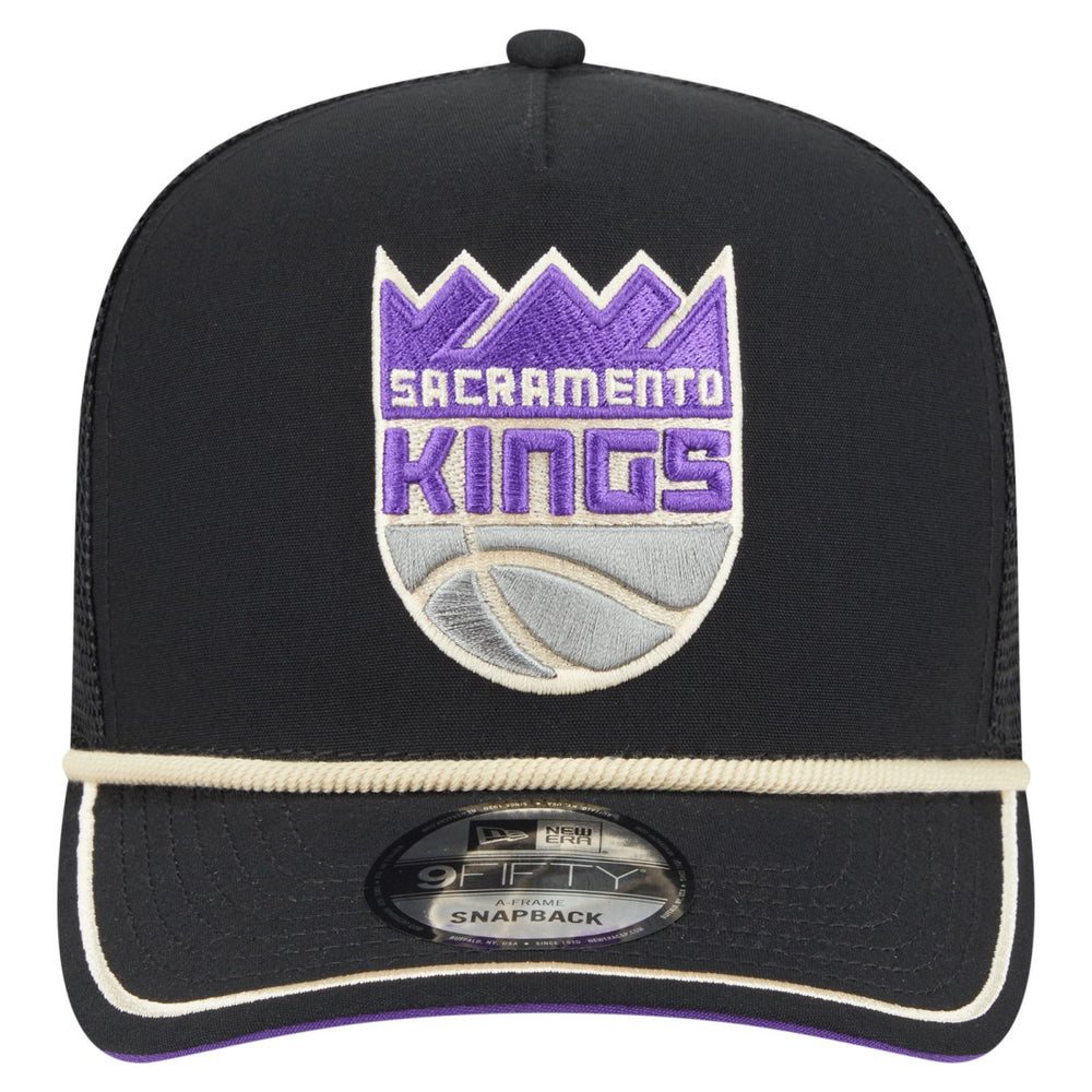 Sacramento Kings Vintage Team Rope A-Frame 9FIFTY Snapback Hat Black - NBA