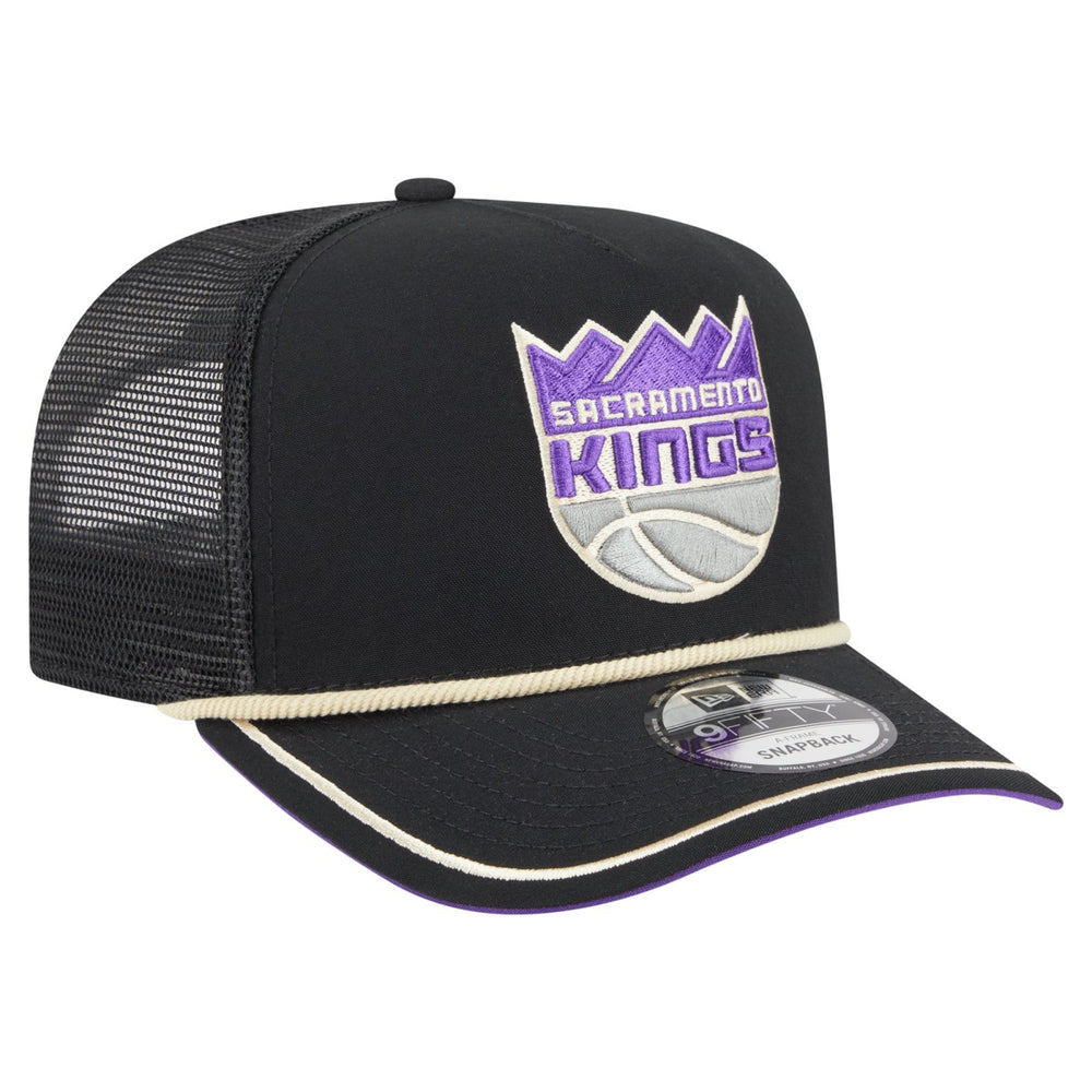 Sacramento Kings Vintage Team Rope A-Frame 9FIFTY Snapback Hat Black - NBA