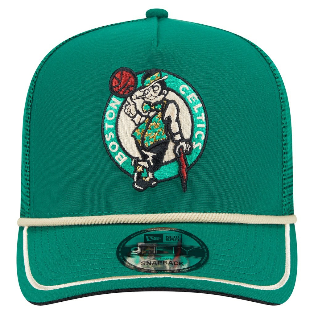 Boston Celtics Vintage Team Rope A-Frame 9FIFTY Snapback Hat Kelly Green - NBA
