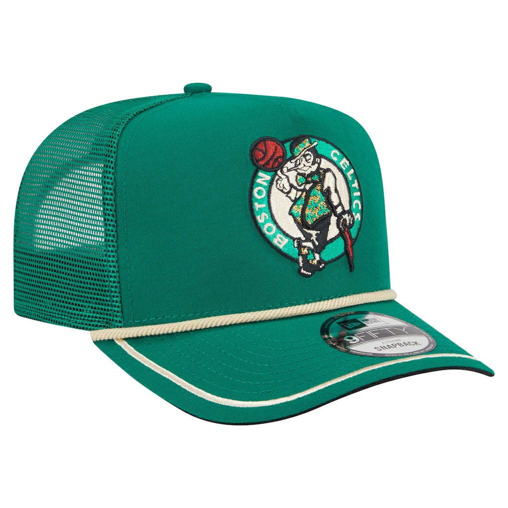 Boston Celtics Vintage Team Rope A-Frame 9FIFTY Snapback Hat Kelly Green - NBA