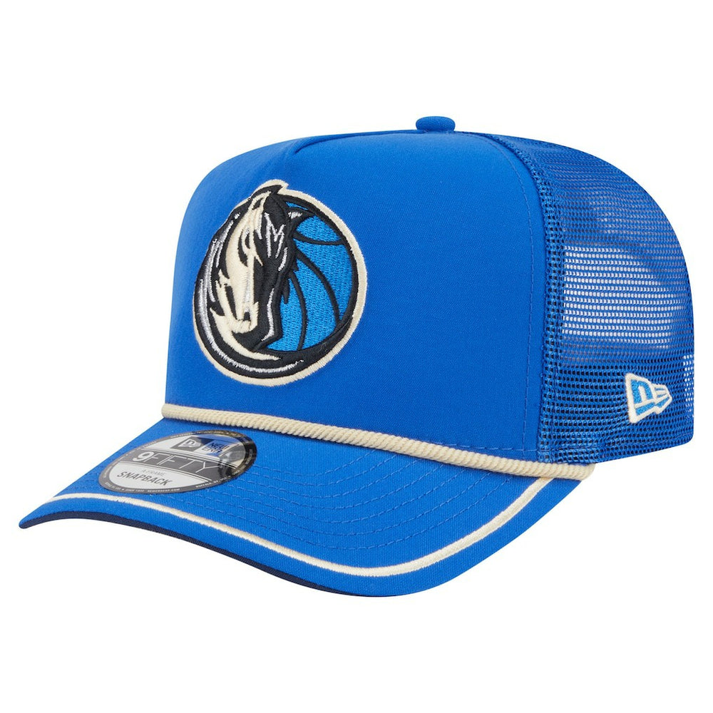 Dallas Mavericks Vintage Team Rope A-Frame 9FIFTY Snapback Hat Blue - NBA