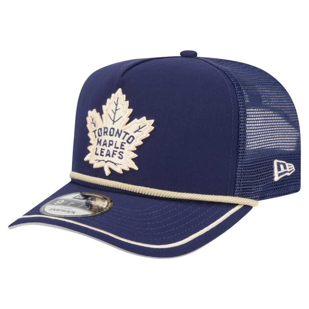 Toronto Maple Leafs New Era Vintage Team Rope A-Frame 9FIFTY Snapback Hat - Blue - NHL