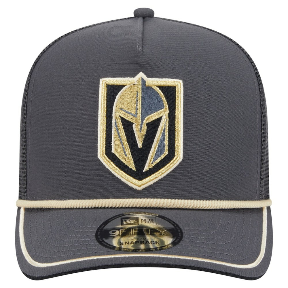 Vegas Golden Knights New Era Vintage Team Rope A-Frame 9FIFTY Snapback Hat - Gray - NHL