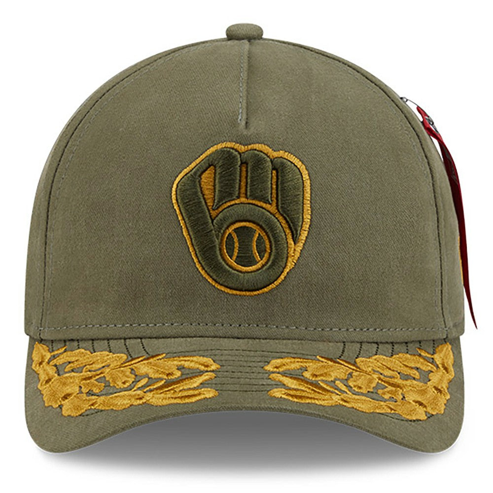 Milwaukee Brewers New Era x Alpha Industries A-Frame 9FORTY Adjustable Hat - MLB
