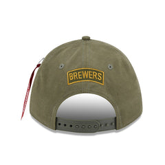Milwaukee Brewers New Era x Alpha Industries A-Frame 9FORTY Adjustable Hat - MLB