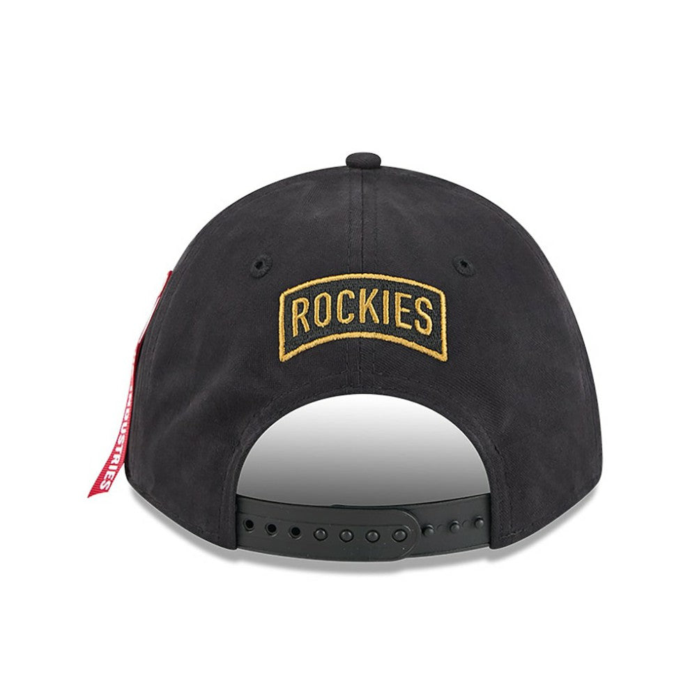 Colorado Rockies New Era x Alpha Industries A-Frame 9FORTY Adjustable Hat - MLB