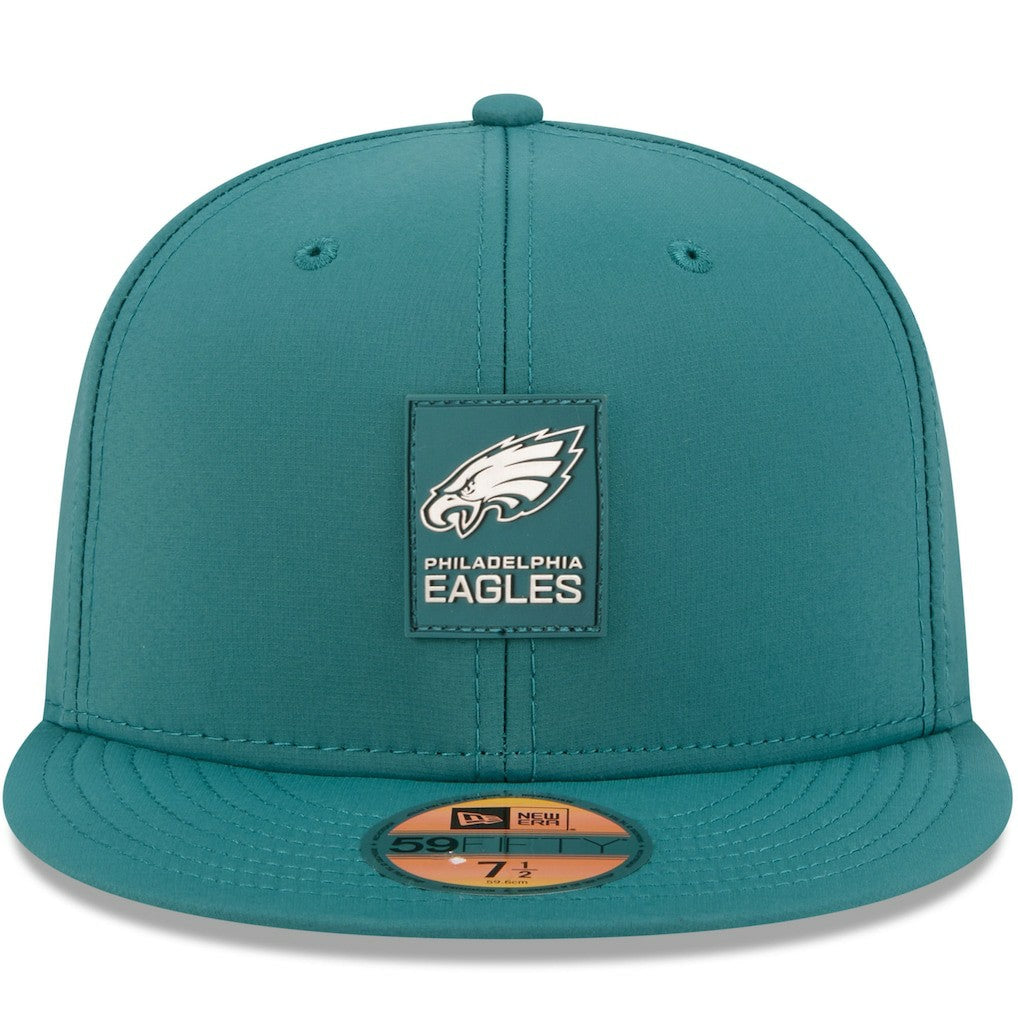 Philadelphia Eagles New Era 2025 Sideline 59FIFTY Fitted Hat Midnight Green | NFL