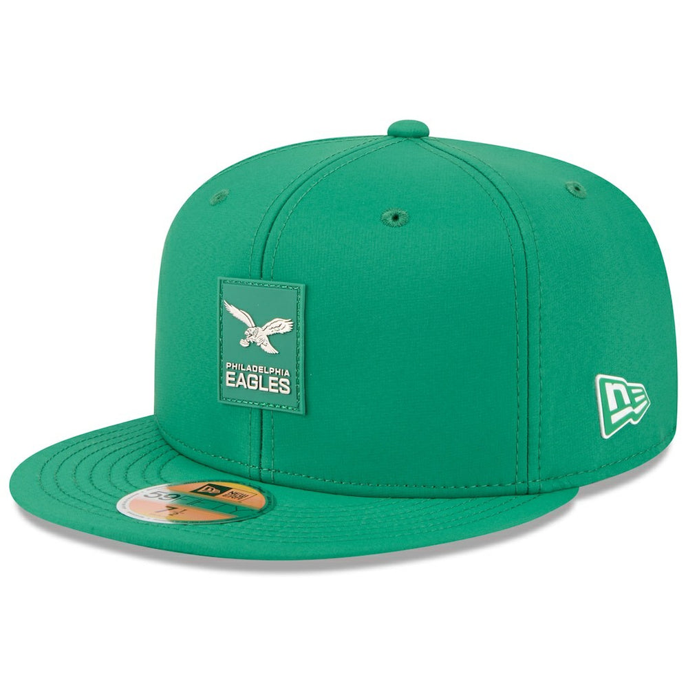 Philadelphia Eagles New Era 2025 Sideline Throwback 59FIFTY Fitted Hat Kelly Green | NFL