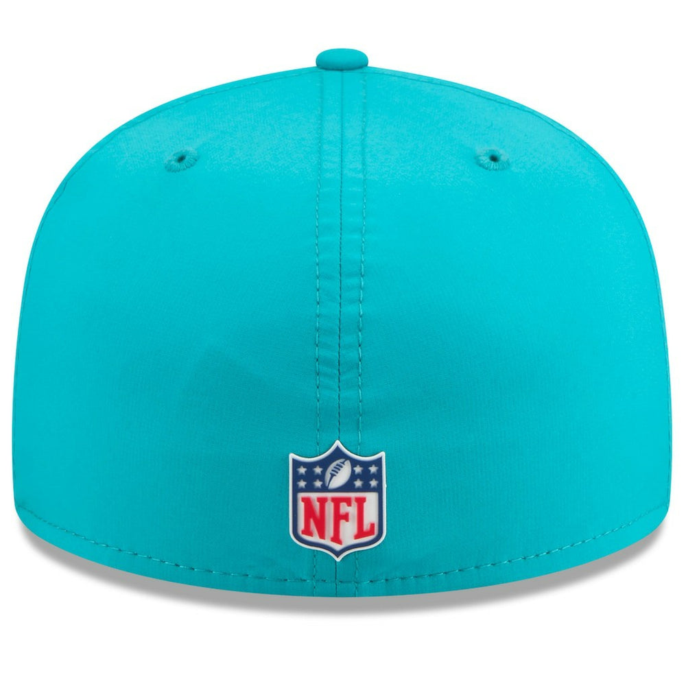 Miami Dolphins New Era 2025 Sideline 59FIFTY Fitted Hat Aqua | NFL