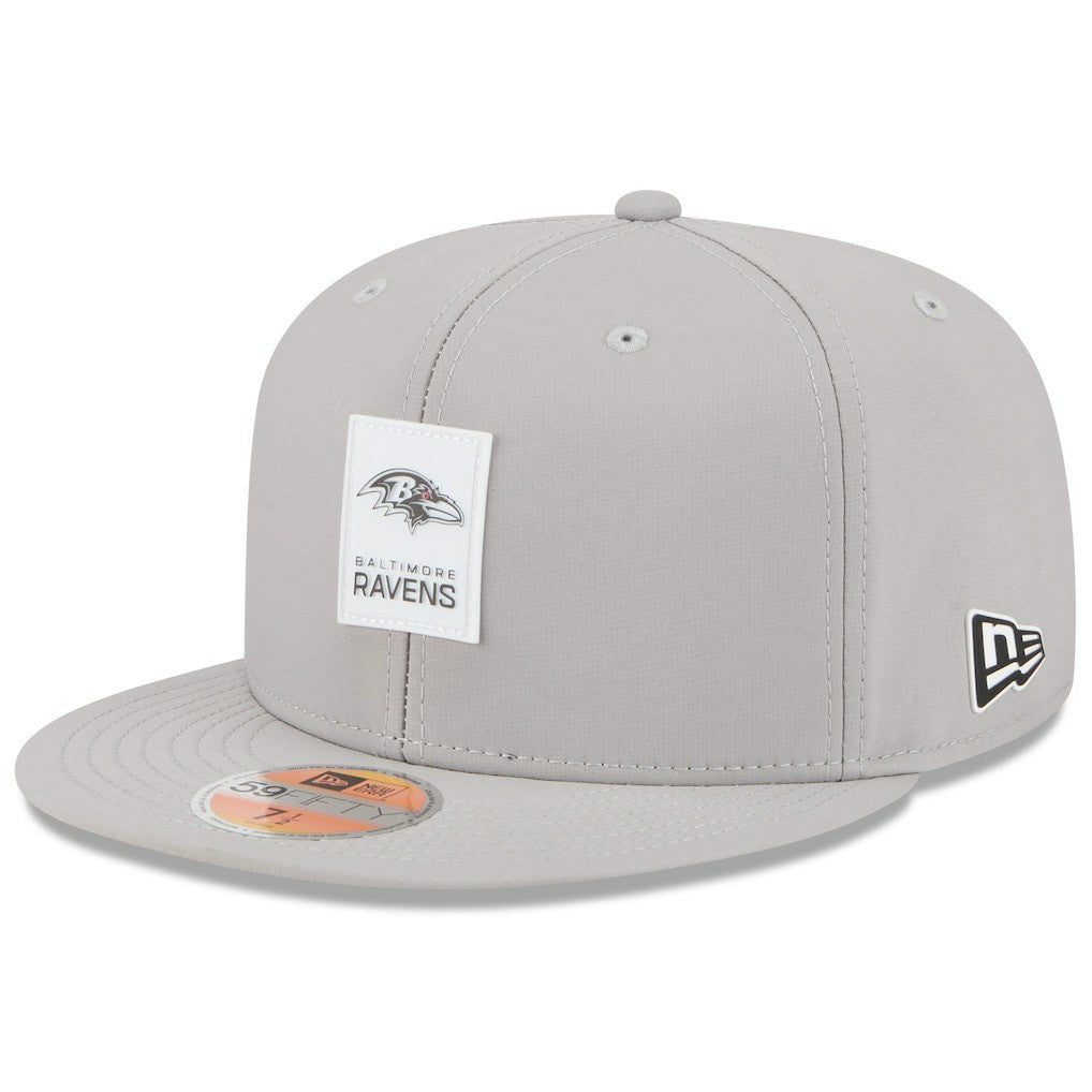 Baltimore Ravens New Era 2025 Sideline 59FIFTY Fitted Hat Gray | NFL
