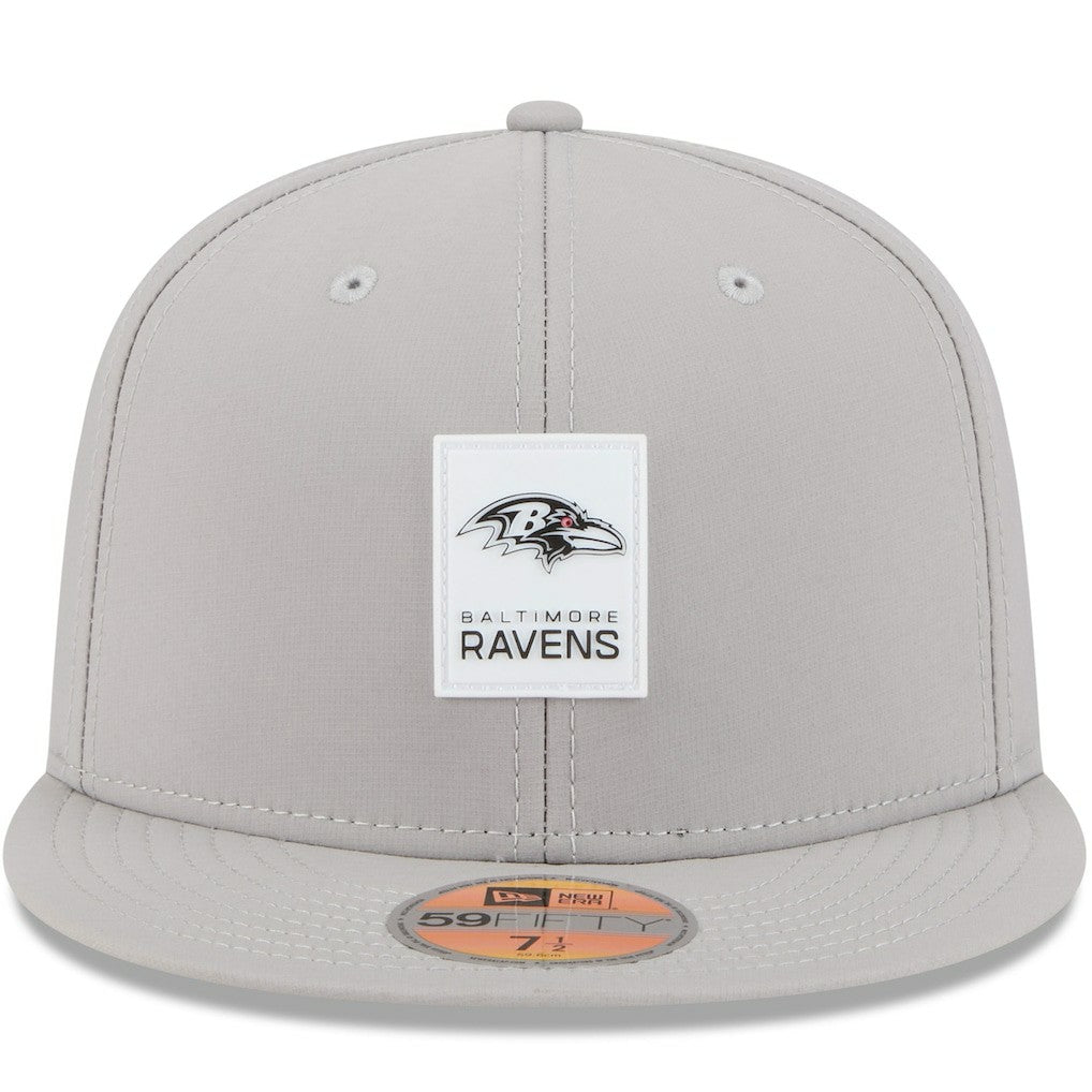 Baltimore Ravens New Era 2025 Sideline 59FIFTY Fitted Hat Gray | NFL