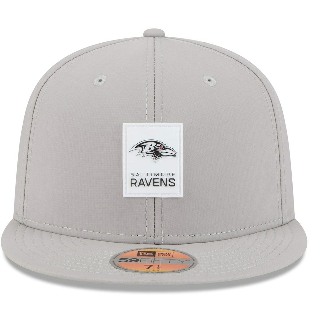 Baltimore Ravens New Era 2025 Sideline 59FIFTY Fitted Hat Gray | NFL