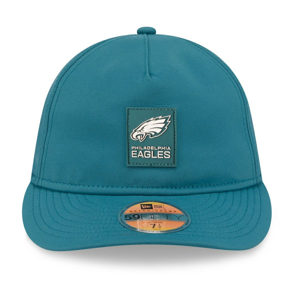 Philadelphia Eagles New Era 2025 Sideline Retro Crown 59FIFTY Fitted Hat Midnight Green | NFL