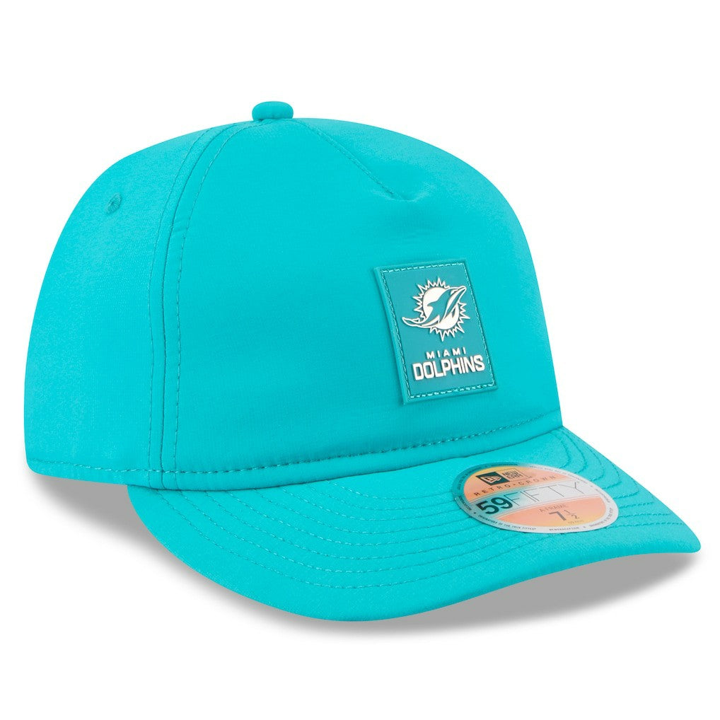 Miami Dolphins New Era 2025 Sideline Retro Crown 59FIFTY Fitted Hat Aqua | NFL
