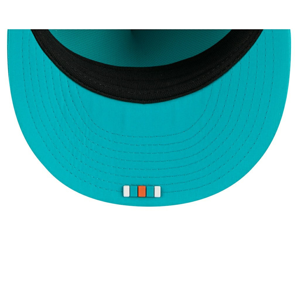Miami Dolphins New Era 2025 Sideline Retro Crown 59FIFTY Fitted Hat Aqua | NFL