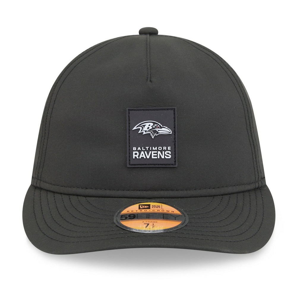 Baltimore Ravens New Era 2025 Sideline Retro Crown 59FIFTY Fitted Hat Black | NFL