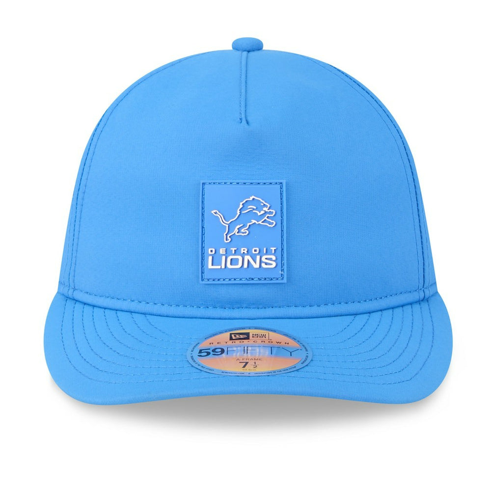 Detroit Lions New Era 2025 Sideline Retro Crown 59FIFTY Fitted Hat Blue | NFL