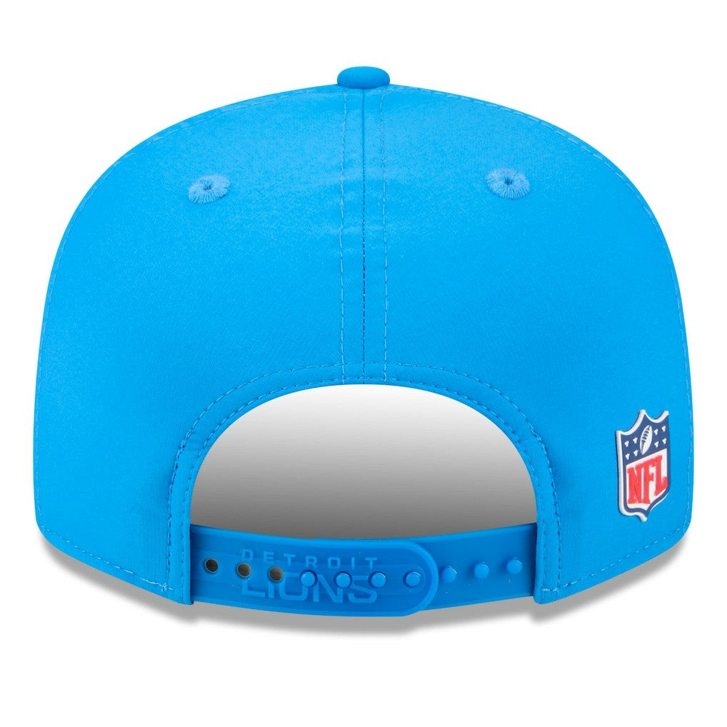 Detroit Lions New Era 2025 Sideline Split Panel 9FIFTY Snapback Hat Blue | NFL