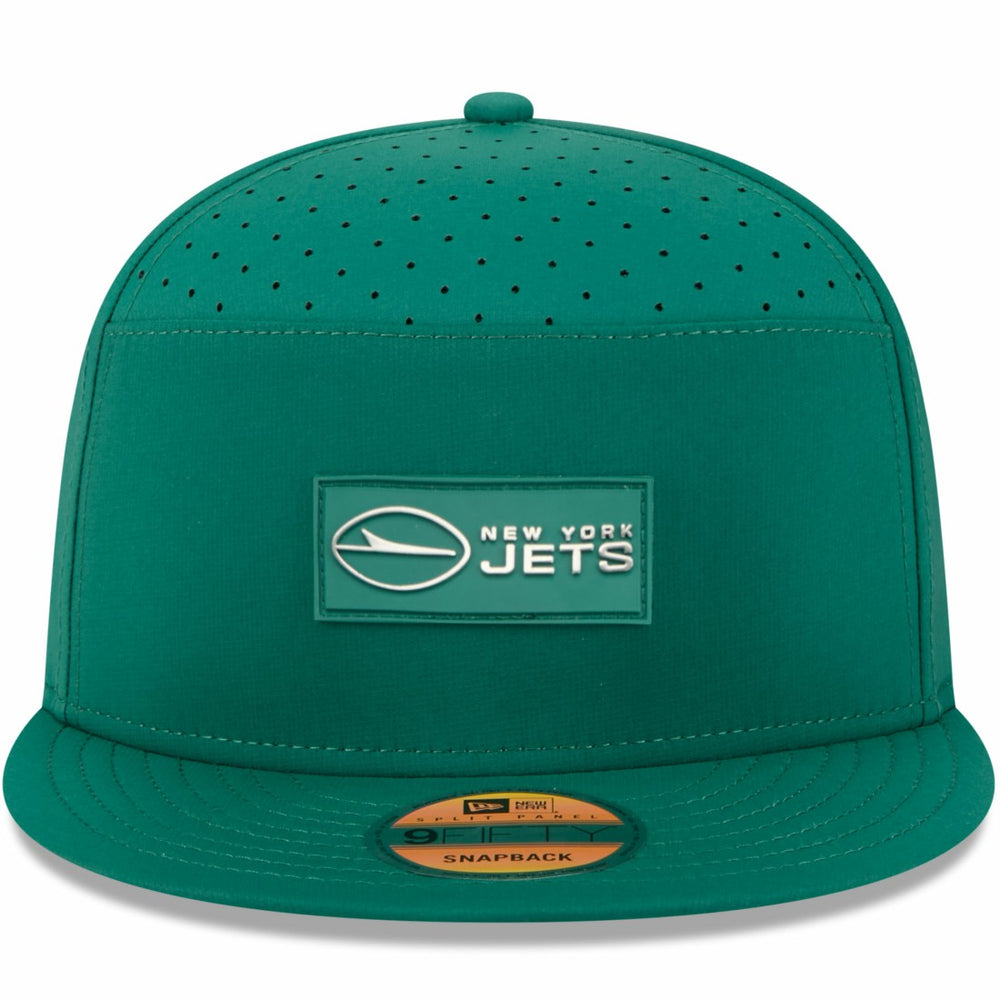 New York Jets New Era 2025 Sideline Split Panel 9FIFTY Snapback Hat Green | NFL
