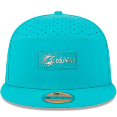 Miami Dolphins New Era 2025 Sideline Split Panel 9FIFTY Snapback Hat Aqua | NFL