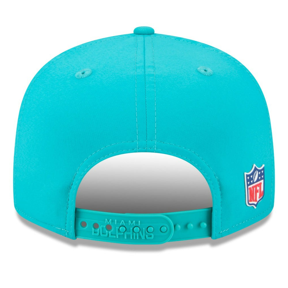 Miami Dolphins New Era 2025 Sideline Split Panel 9FIFTY Snapback Hat Aqua | NFL