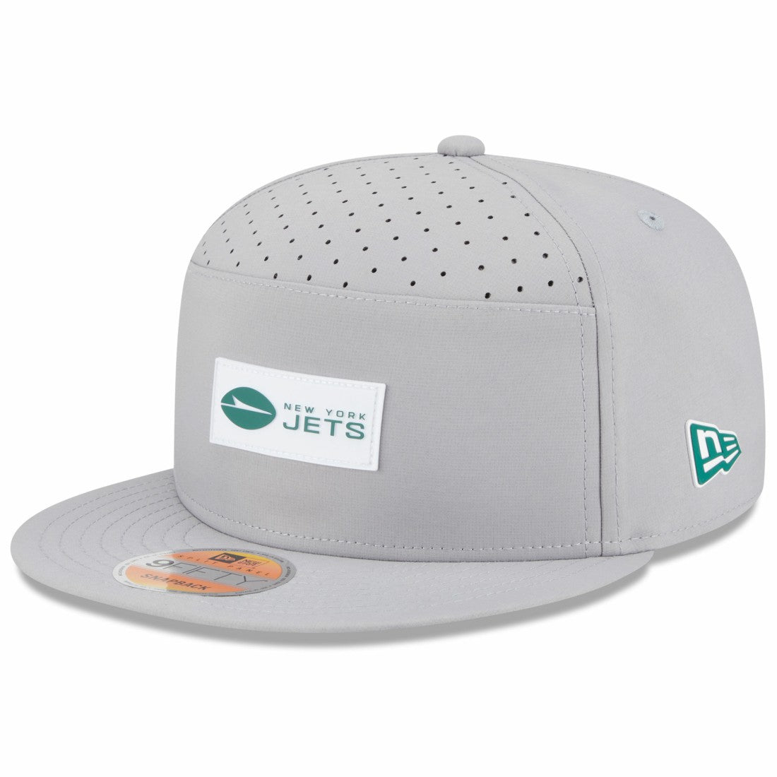 New York Jets New Era 2025 Sideline Split Panel 9FIFTY Snapback Hat Gray | NFL