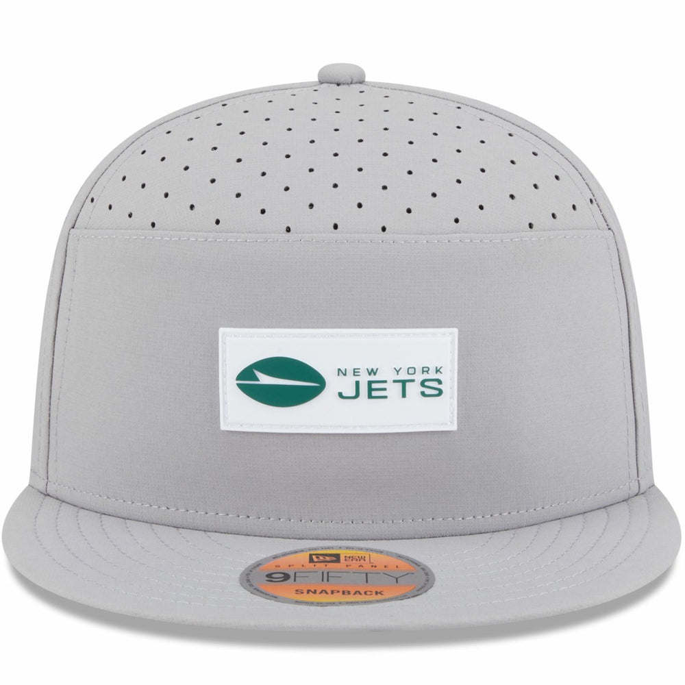 New York Jets New Era 2025 Sideline Split Panel 9FIFTY Snapback Hat Gray | NFL