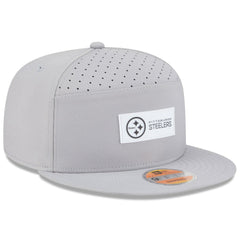 Pittsburgh Steelers New Era 2025 Sideline Split Panel 9FIFTY Snapback Hat Gray | NFL