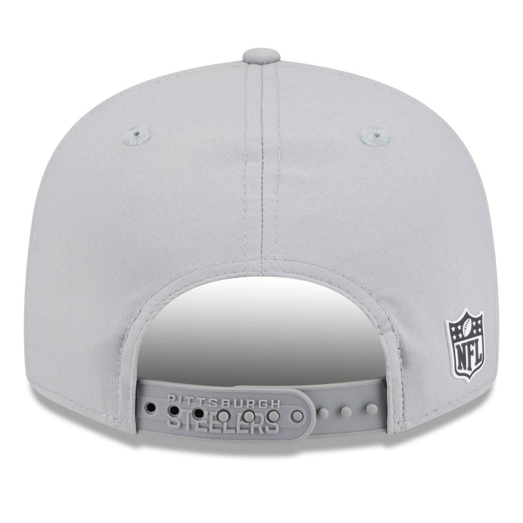 Pittsburgh Steelers New Era 2025 Sideline Split Panel 9FIFTY Snapback Hat Gray | NFL
