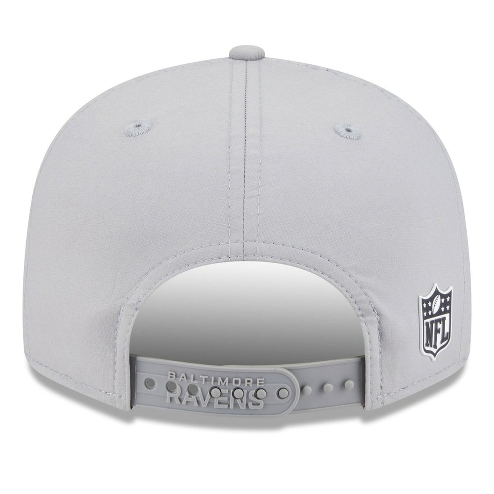 Baltimore Ravens New Era 2025 Sideline Split Panel 9FIFTY Snapback Hat Gray | NFL