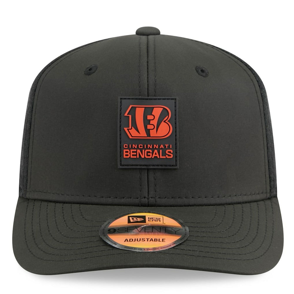 Cincinnati Bengals New Era 2025 Sideline 9SEVENTY Trucker Adjustable Hat Black | NFL