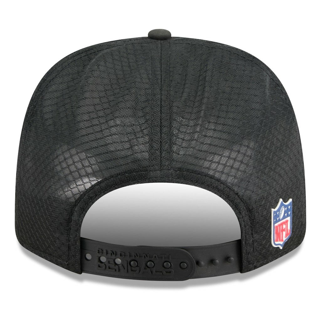 Cincinnati Bengals New Era 2025 Sideline 9SEVENTY Trucker Adjustable Hat Black | NFL