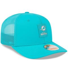 Miami Dolphins New Era 2025 Sideline 9SEVENTY Trucker Adjustable Hat Aqua | NFL
