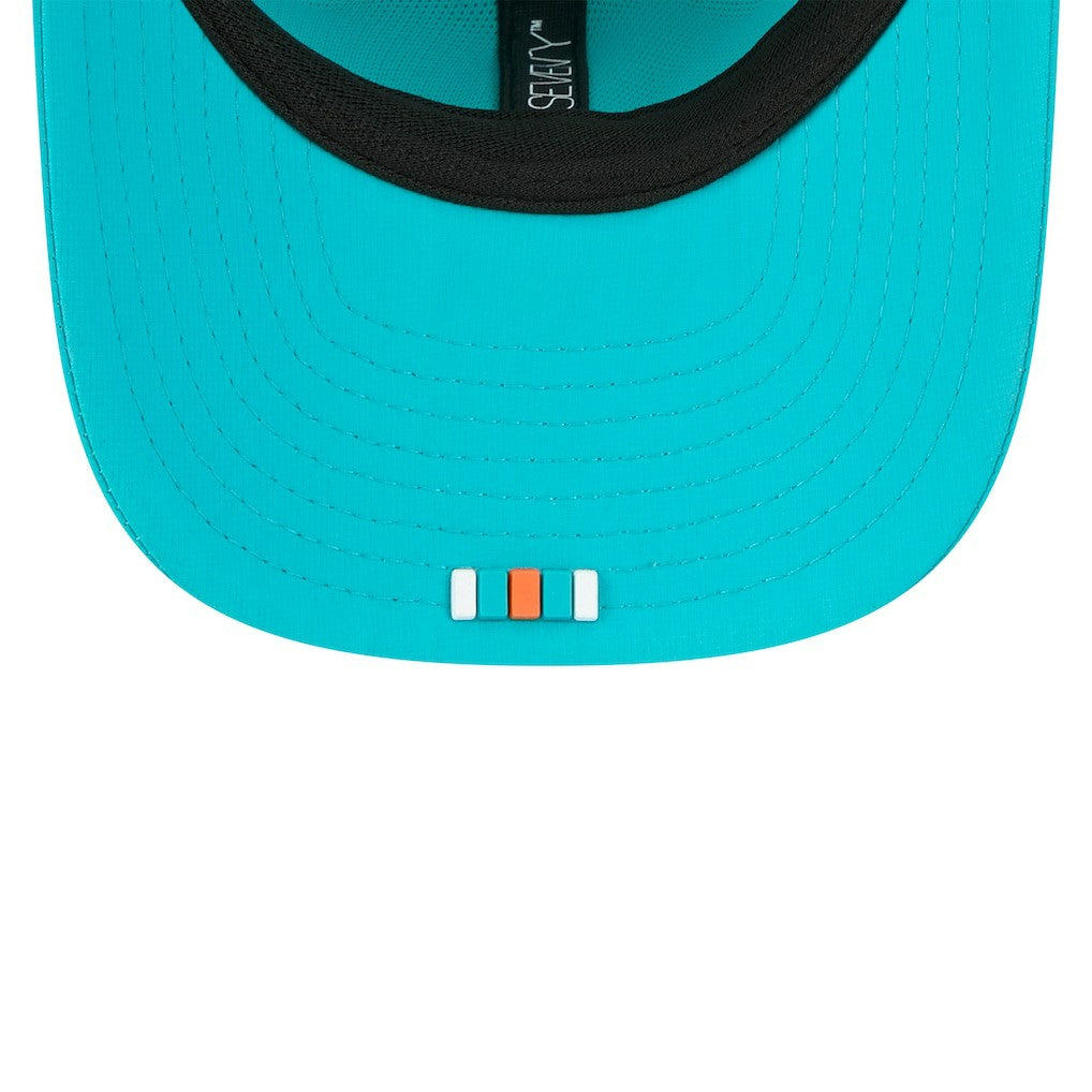 Miami Dolphins New Era 2025 Sideline 9SEVENTY Trucker Adjustable Hat Aqua | NFL