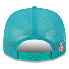 Miami Dolphins New Era 2025 Sideline Throwback 9SEVENTY Trucker Adjustable Hat Aqua | NFL