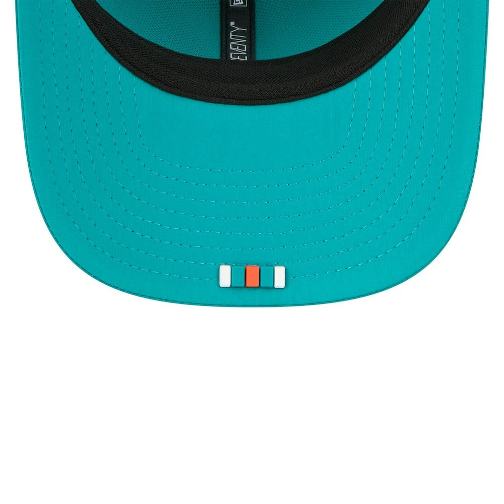 Miami Dolphins New Era 2025 Sideline Throwback 9SEVENTY Trucker Adjustable Hat Aqua | NFL