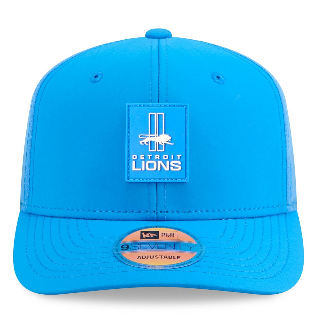 Detroit Lions New Era 2025 Sideline Throwback 9SEVENTY Trucker Adjustable Hat Blue | NFL