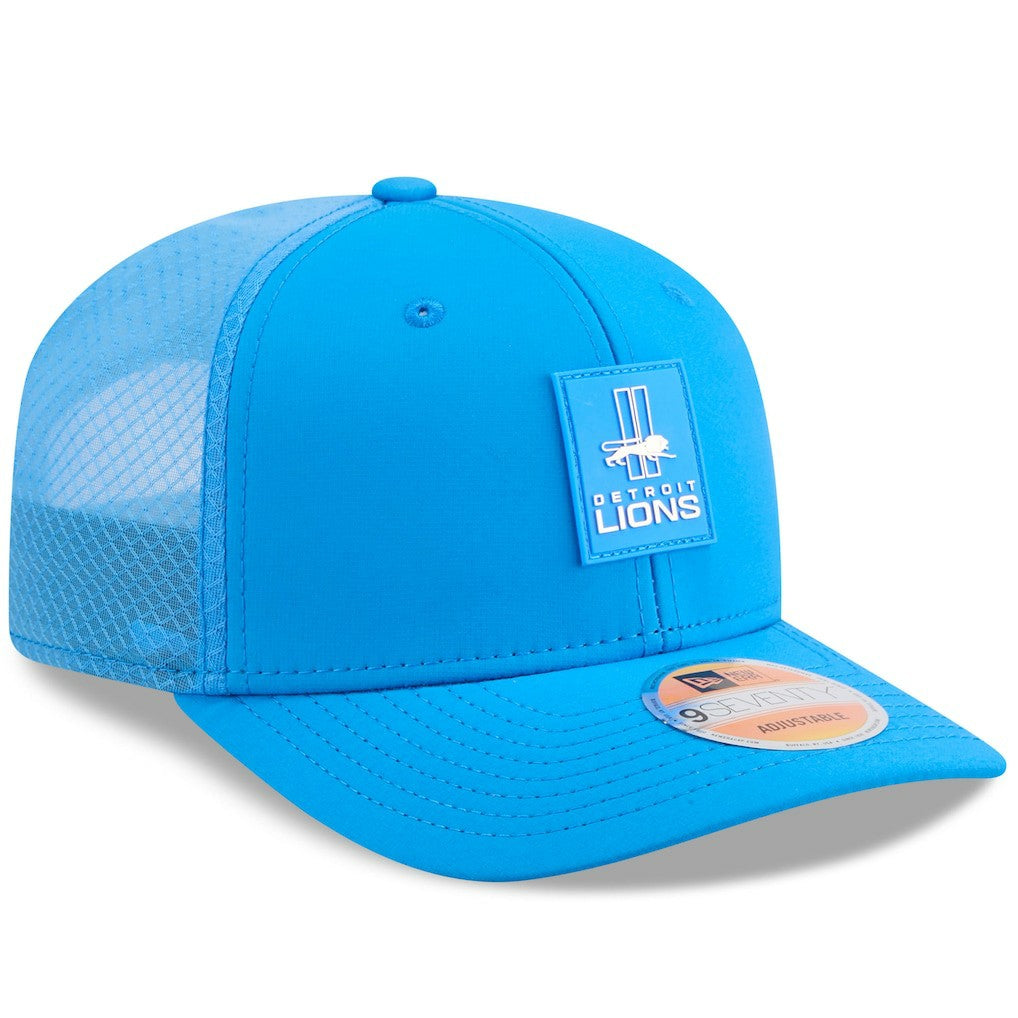Detroit Lions New Era 2025 Sideline Throwback 9SEVENTY Trucker Adjustable Hat Blue | NFL