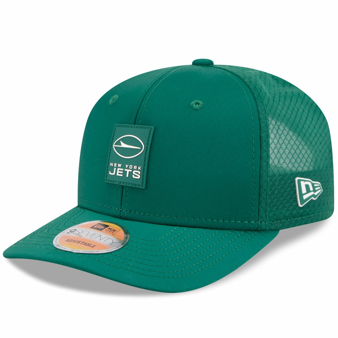 New York Jets New Era 2025 Sideline 9SEVENTY Trucker Adjustable Hat Green | NFL
