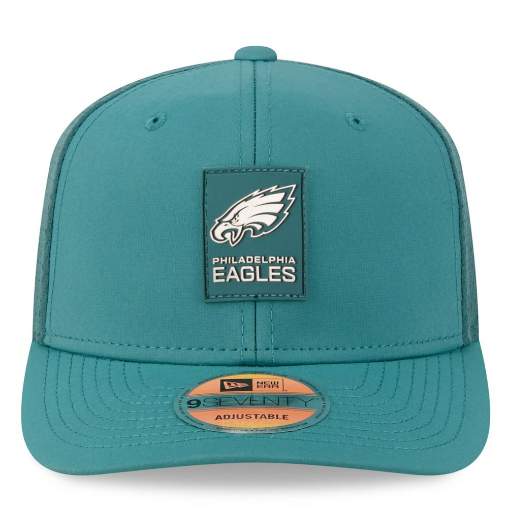 Philadelphia Eagles New Era 2025 Sideline 9SEVENTY Trucker Adjustable Hat Green | NFL