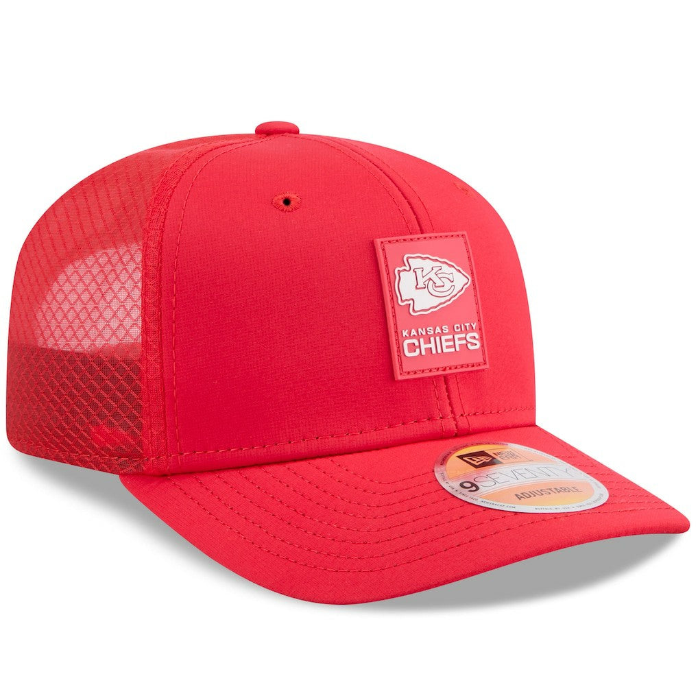 Kansas City Chiefs New Era 2025 Sideline 9SEVENTY Trucker Adjustable Hat Red | NFL