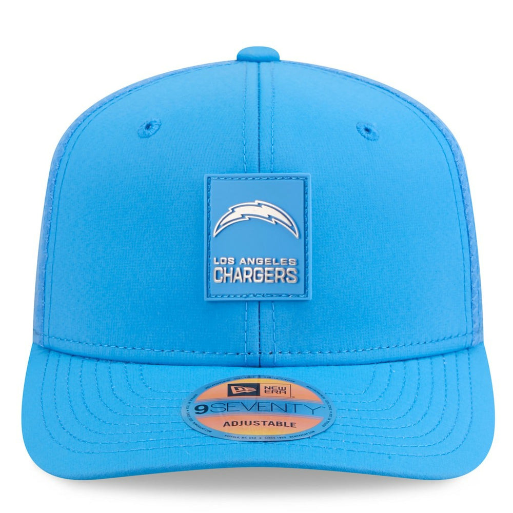 Los Angeles Chargers New Era 2025 Sideline 9SEVENTY Trucker Adjustable Hat Powder Blue | NFL
