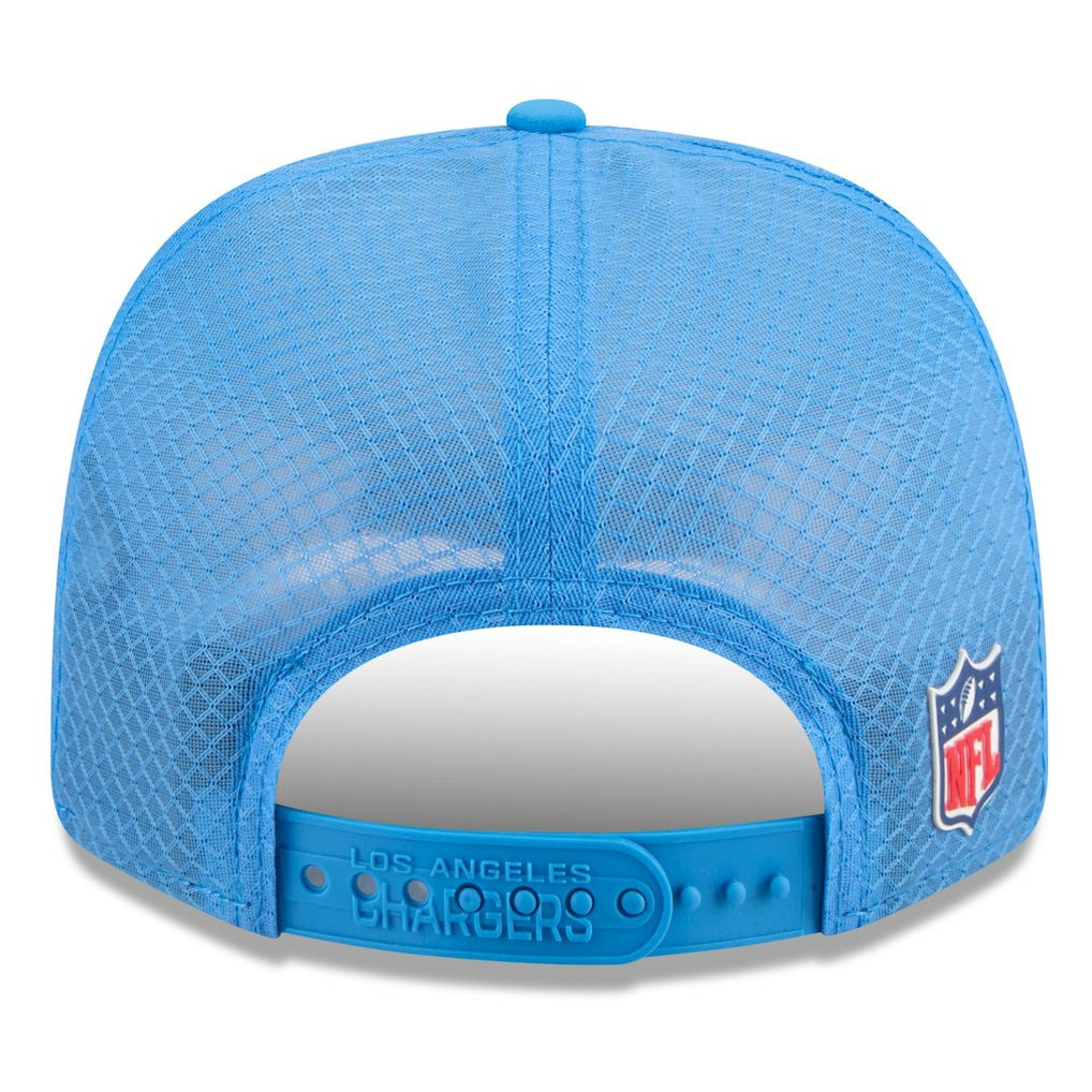 Los Angeles Chargers New Era 2025 Sideline 9SEVENTY Trucker Adjustable Hat Powder Blue | NFL