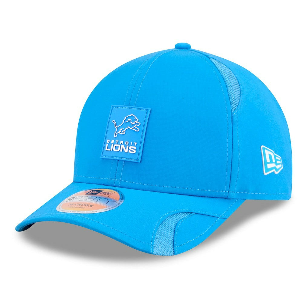 Detroit Lions New Era 2025 Sideline M-Crown 9FORTY Adjustable Hat Blue | NFL